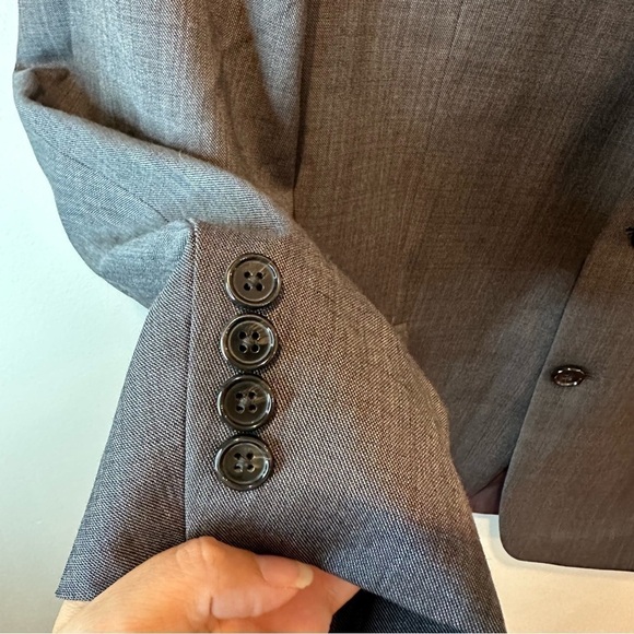 Lauren Ralph Lauren Mens Blazer Sport Coat Two Button Jacket Wool Size 44R Gray - Picture 5 of 14